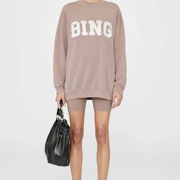 Anine Bing Satin Bing Tyler Sweatshirt - Picture 2 of 9